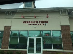 Outside 1 at Cinelli's Pizza in Rochester