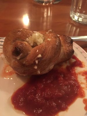 Garlic knots at Cinelli's Pizza in Rochester