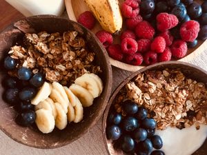 granola bowl at Ovegano in Brno