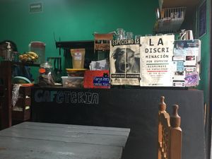 Inside  at Cafeteria Vegana Les Gords in Mexico City