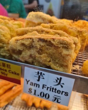 Yam Fritters ~ 10/5/22 at Delisnacks 德利食 - Kim Keat Palm in Central Singapore