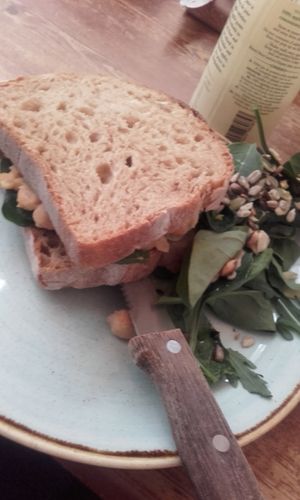 Smashed Chickpea Sandwich  at Ginger & Co. Coffee in Shrewsbury