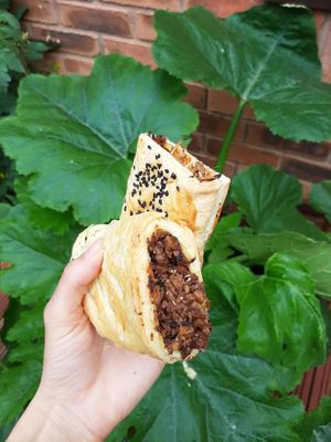 Vegan sausage rolls at Ginger & Co. Coffee in Shrewsbury