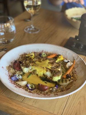 Amazing cauliflower main (vegan) at Foliage in Franschhoek