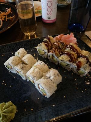 Veggie roll and Prince roll  at Blue Sushi Sake Grill in Indianapolis