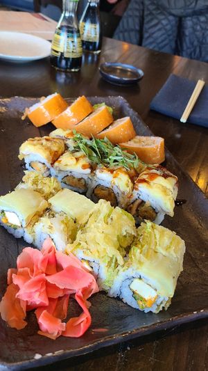 Cowgirl roll, Shiitake To Me and Crunchy Cabbage at Blue Sushi Sake Grill in Indianapolis
