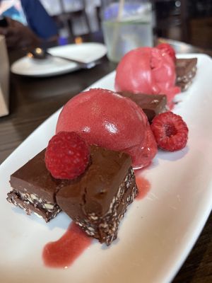 Chocolate Torte dessert was yummy  at Blue Sushi Sake Grill in Indianapolis