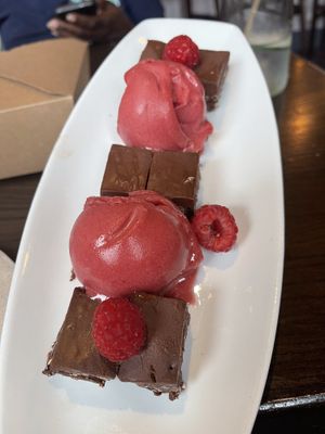 Chocolate Torte dessert was yummy  at Blue Sushi Sake Grill in Indianapolis