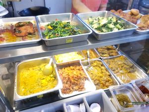 Some of the available dishes at Vegan Curry Rice in West Singapore