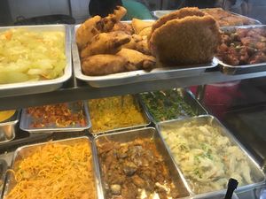 Cai fan food selection at Vegan Curry Rice in West Singapore