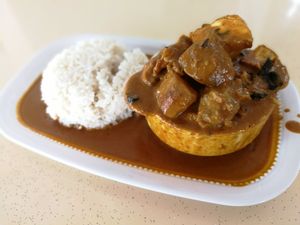 Curry mutton rice set  at Vegan Curry Rice in West Singapore