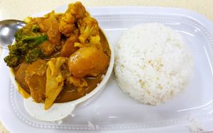 Curry mutton rice $4 at Vegan Curry Rice in West Singapore