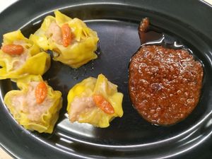 Handmade (really😄siew mai at Vegan Curry Rice in West Singapore
