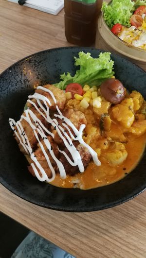 Curry Monkey Head Mushroom Rice Combo at Vegan Curry Rice in West Singapore