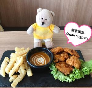 Omnipork nuggets $6.80 at Vegan Curry Rice in West Singapore