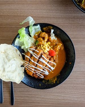 Curry katsu cutlet rice
 at Vegan Curry Rice in West Singapore
