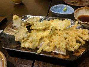 Mushroom tempura at Kitsune in Bangkok