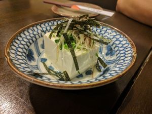 Cold tofu at Kitsune in Bangkok