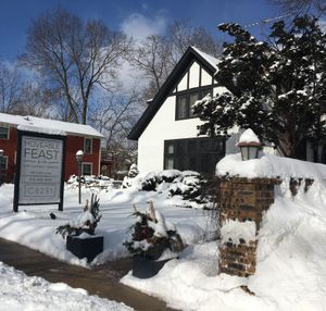 Gorgeous exterior of Moveable Feast in historic downtown Geneva, IL at Moveable Feast in Geneva