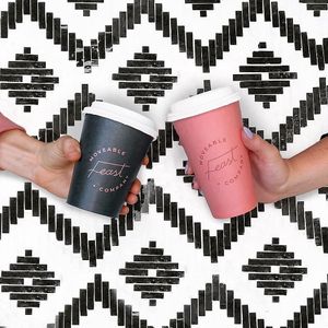 cheers to delicious vegan food at Moveable Feast in Geneva