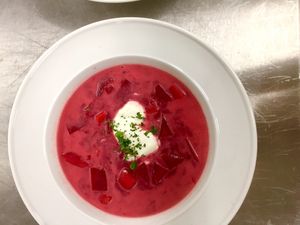Soup of the day at Cafe Elektric in Prague
