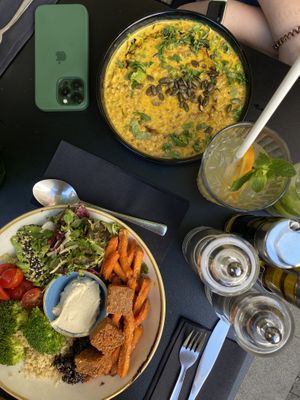 Bowl and risotto  at Cafe Elektric in Prague