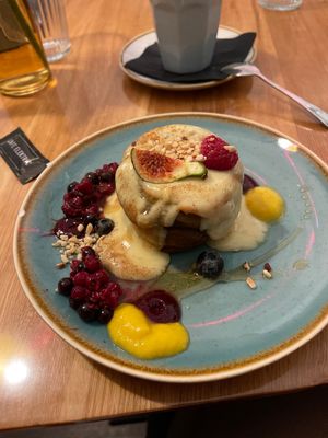 Vegan pancakes  at Cafe Elektric in Prague