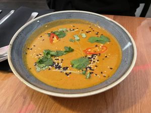 Chickpea soup  at Cafe Elektric in Prague