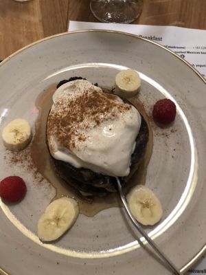 Vegan pancakes  at Cafe Elektric in Prague
