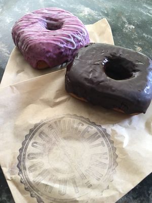 Blueberry and chocolate glaze at Vincent Van Doughnut in St Louis