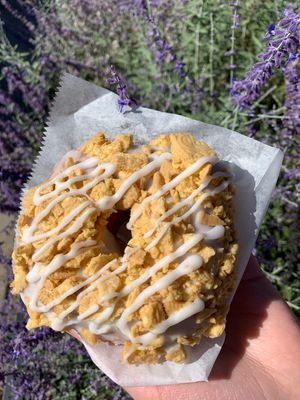 Special lemon cookie donut from when Vincent Van Donut was at STL VegFest at Vincent Van Doughnut in St Louis