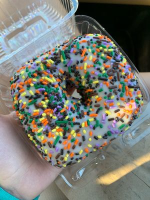 Vegan sprinkle donut at Vincent Van Doughnut in St Louis