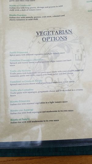 Menu - Veg options at Olive Garden in South West London