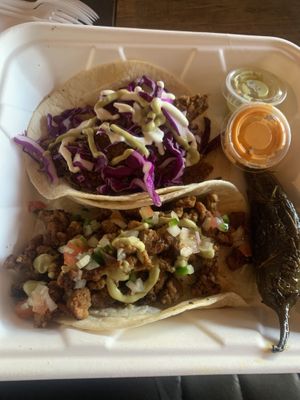 Tacos were the best!!! The vegan meat is too good!  at Lick It Up - International Bar in El Paso