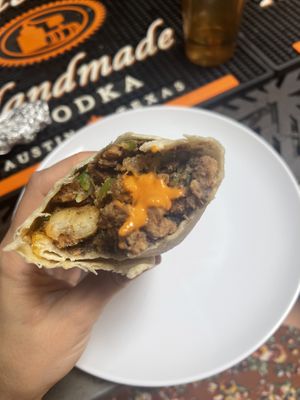 Picadillo burrito  at Lick It Up - International Bar in El Paso