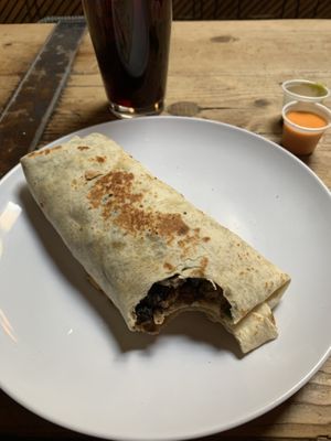 Verde burrito  at Lick It Up - International Bar in El Paso