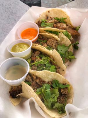 Seitan steak tacos at Lick It Up - International Bar in El Paso