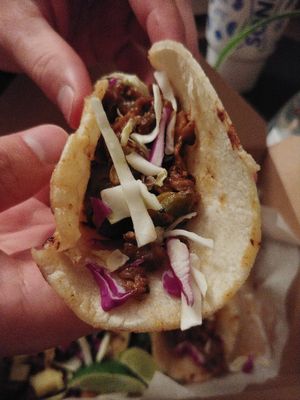 Mushroom Chorizo: least favorite (mushrooms were a little chewy), still had great flavor we just liked others better at Lick It Up - International Bar in El Paso