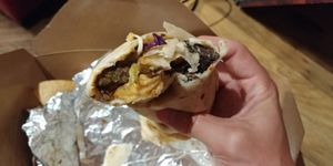 Mushroom Chorizo burrito at Lick It Up - International Bar in El Paso