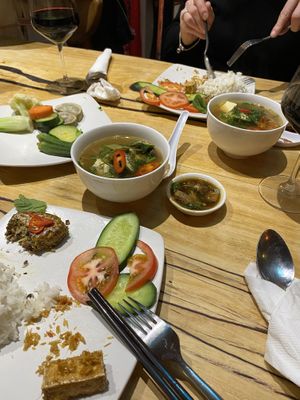 Soft tofu cake, lemongrass and chilli crispy tofu  at Xich Lo in Hornchurch