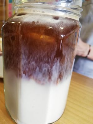 Iced latte with soy at Moko Veggie Cafe - Anjos in Lisbon