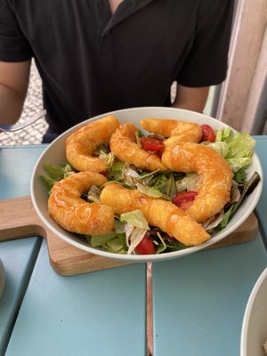salad with „shrimps”  at Moko Veggie Cafe - Anjos in Lisbon