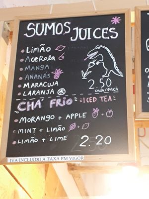 Menu at Moko Veggie Cafe - Anjos in Lisbon