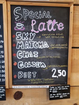 Menu at Moko Veggie Cafe - Anjos in Lisbon