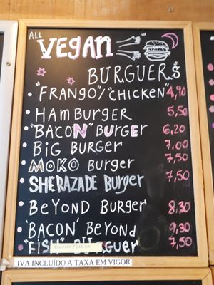 Menu at Moko Veggie Cafe - Anjos in Lisbon