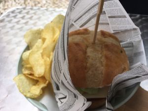 Beyond meat burger at Moko Veggie Cafe - Anjos in Lisbon