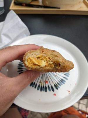 Shrimp pastry at Moko Veggie Cafe - Anjos in Lisbon