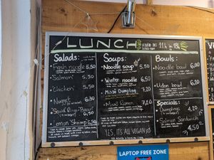 their menu at Moko Veggie Cafe - Anjos in Lisbon