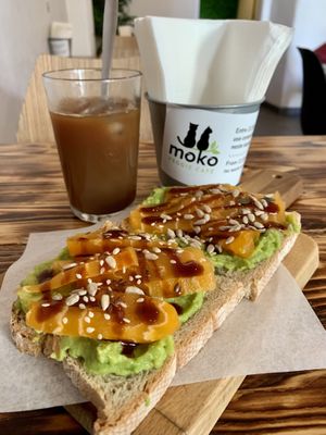 Avo and “salmon” toast  at Moko Veggie Cafe - Anjos in Lisbon