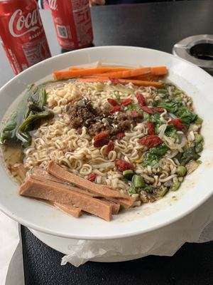 Noodle soup   at Moko Veggie Cafe - Anjos in Lisbon